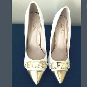 Jubliee Heels 8 White FLAW LESS Lettering
